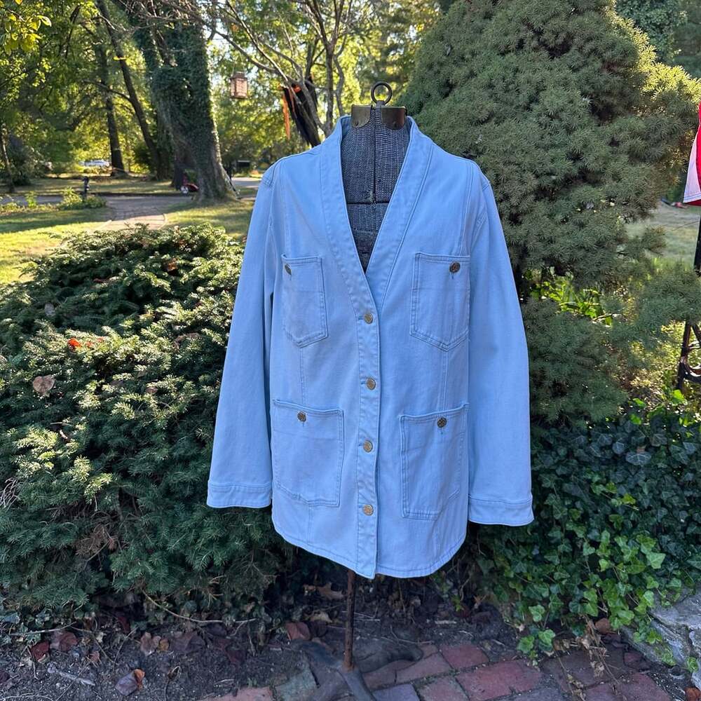 Soft Surroundings Next Level Denim Jacket Light Wash NWOT